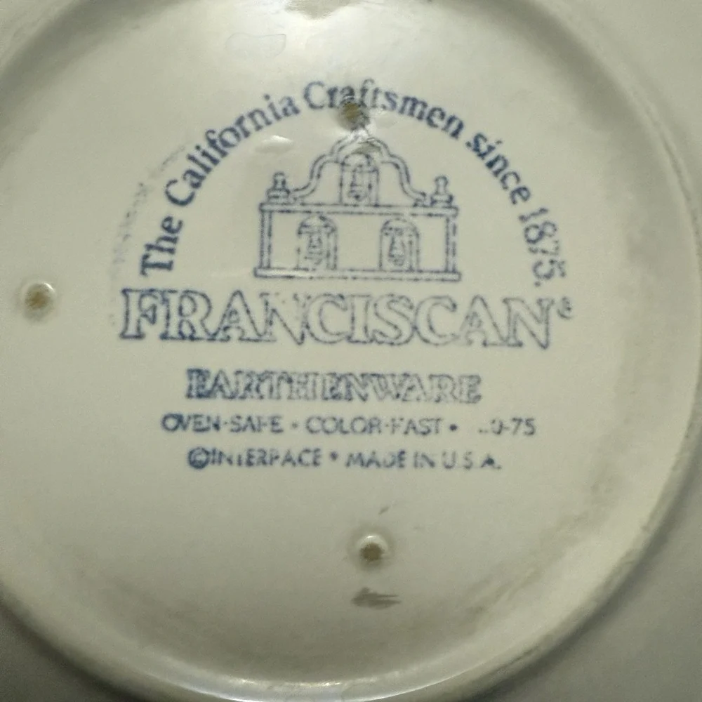Franciscan Sundance Yellow Swirl Earthenware Soup Cereal Bowl 7